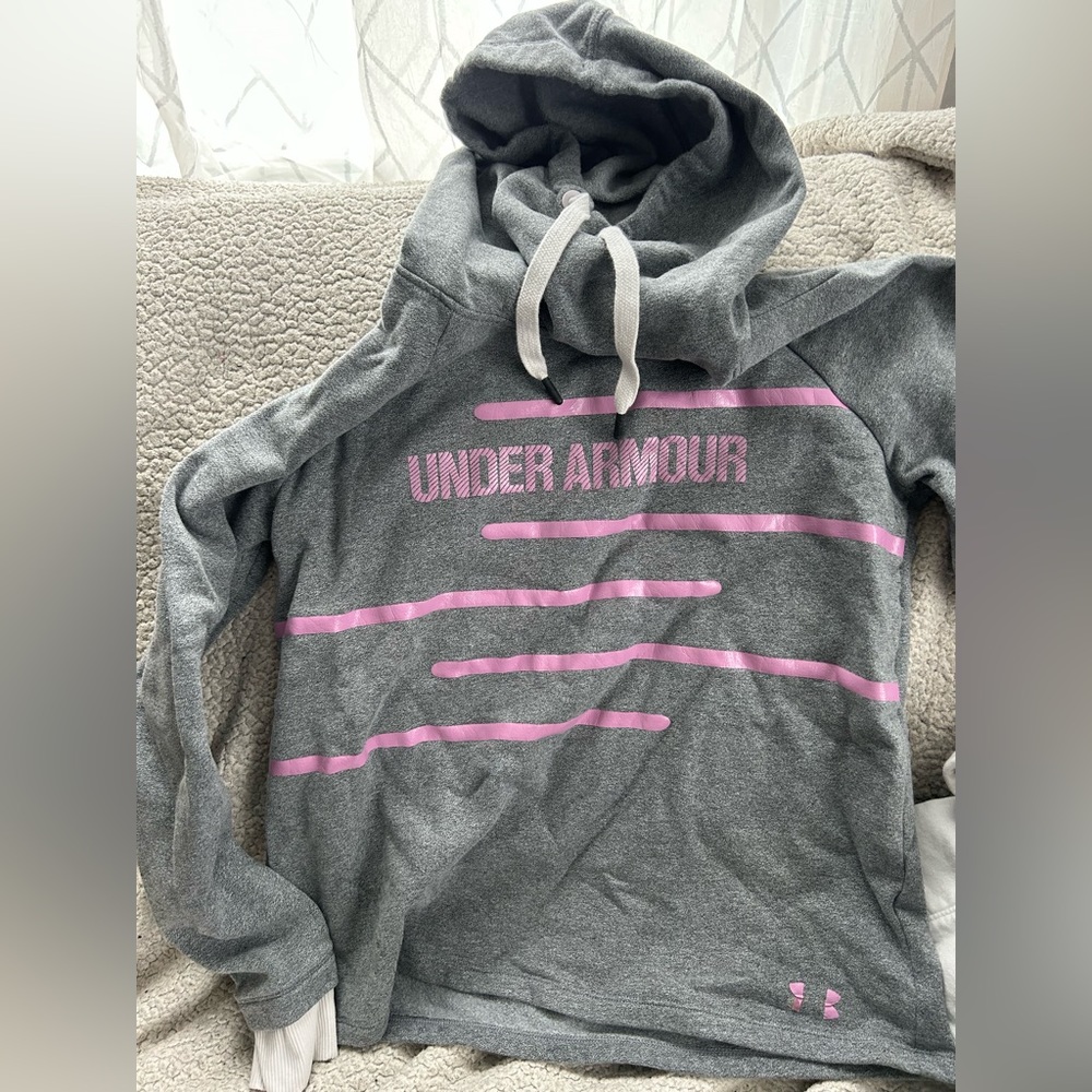 Grey under armour hoodie